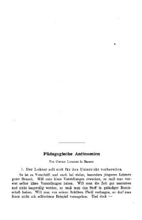 Pädagogische Antinomien