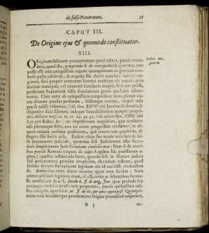 Caput III. De Origine ejus & quomodo constituatur.