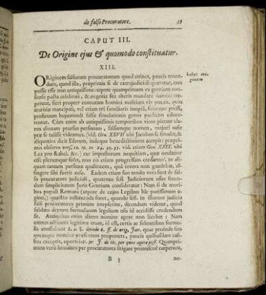 Caput III. De Origine ejus & quomodo constituatur.