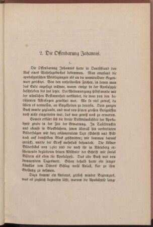 2. Die Offenbarung Johannis.