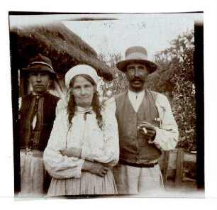 Original-Fotos (doppelt) mit Zensurvermerk 18.11.1916: Nr. 186: Russische Bauern