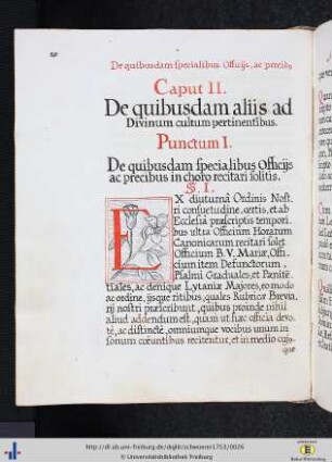 Caput II. De quibusdam aliis ad divinum cultum pertinetibus.