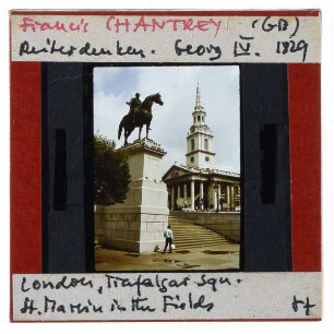 London, St. Martin in the Fields,London, Trafalgar Square,London, Chantrey, Reiterstandbild George IV.