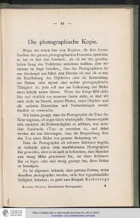 Die photografische Kopie
