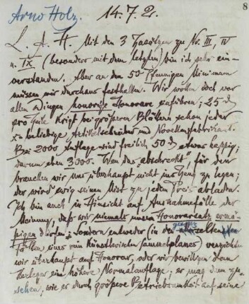Brief an Arno Holz