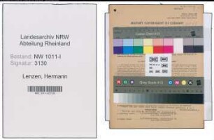 Entnazifizierung Hermann Lenzen , geb. 09.02.1899 (Vertreter)