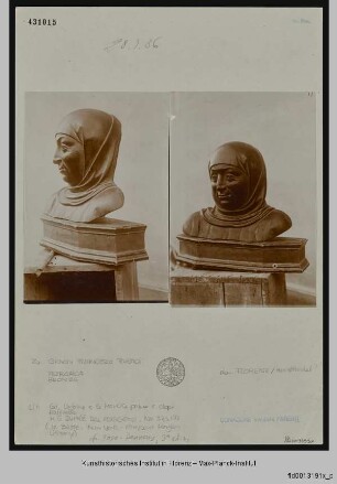 Boccaccio-Büste nach der Marmorbüste von Giovanni Francesco Rustici in Certaldo