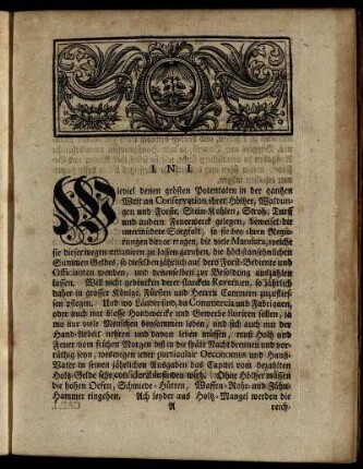 [D. Johann Christian Lehmanns allgemeine Oeconomische Holtz-Spahr-Kunst]