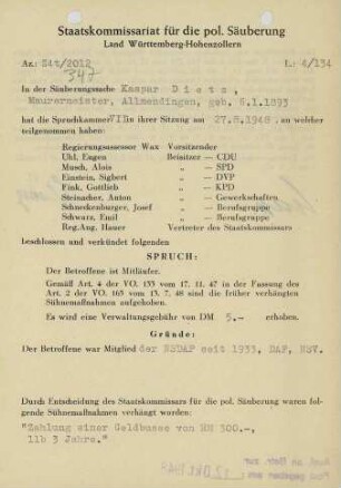 Dietz, Kaspar