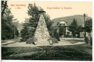 Bad Lauterberg. Kriegerdenkmal im Kurgarten