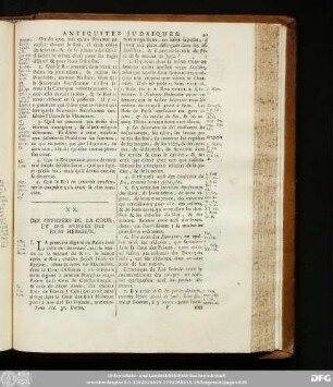 XX. Des Officiers De La Cour, Et Des Arme'es Des Rois Hebreux.