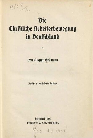 Die christliche Arbeiterbewegung in Deutschland