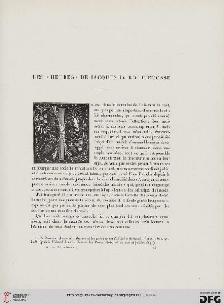 5. Pér. 3.1921: Les " Heures" de Jacques IV roi d'Écosse