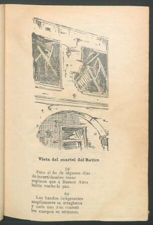 Vista del cuartel del Retiro - [Grabado]