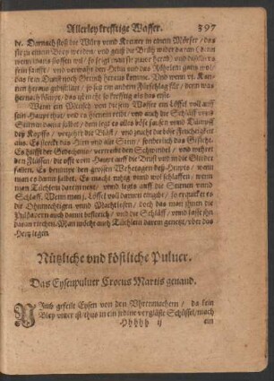 Nützliche und köstliche Pulver.