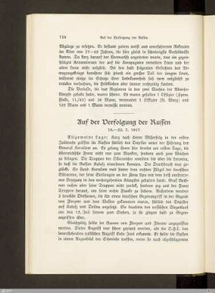 Auf der Verfolgung der Russen