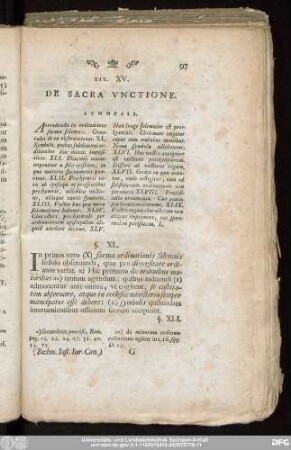 Tit. XV. De Sacra Unctione.