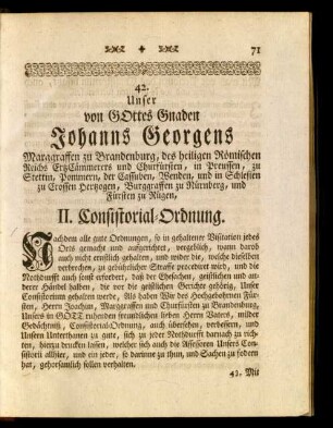 II. Consistorial-Ordnung