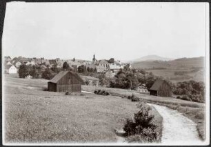 Wolkenstein (Erzgebirge). Gesamtansicht mit Pöhlberg