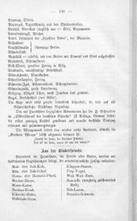 Aus der Kindersprache