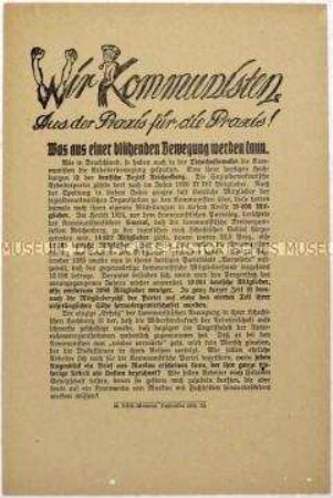 Flugblatt der SPD gegen die KPD