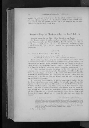 Versammlung zu Marienwerder. - 1442 Jul. 15.