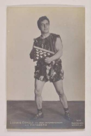 Rollenbildnis Ludwig Ermold als "Papageno"