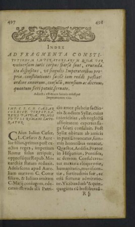 Index ad fragmenta constitutionum