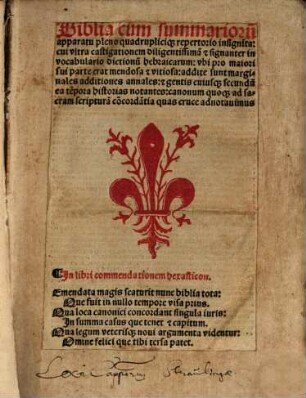 Vetus et Novum Testamentum : Biblia cum summariorum apparatu pleno