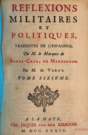 Reflexions Militaires Et Politiques, 6