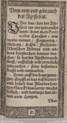 Vom nutz und gebrauch des Agtsteins.