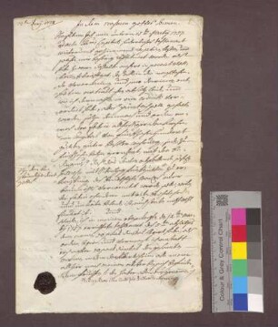 Ergänzung zum Testament des Basler Dompropsts Philipp Alexius von Andlau.