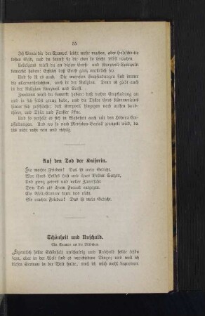 Schönheit und Unschuld.