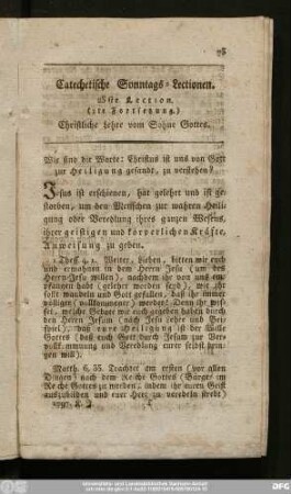23ste Lection. (3te Fortsetzung.) Christliche Lehre vom Sohne Gottes.