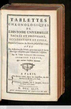 Pt. 1: Qui contient l'Histoire Ancienne