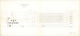 Gsaenger, Gustav; München; Stadtmuseum, Erweiterung - Erweiterung 3. Bauabschnitt, Nieserstr. Variante I. (Ansicht)
