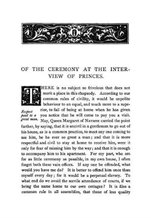 Of The Ceremony At The Interview Of Princes