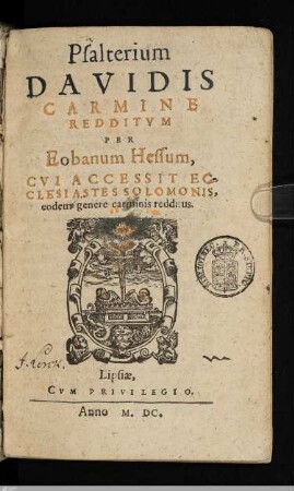 Psalterium Davidis Carmine Redditvm