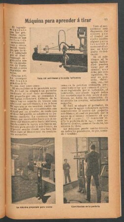 Máquina para aprender á tirar