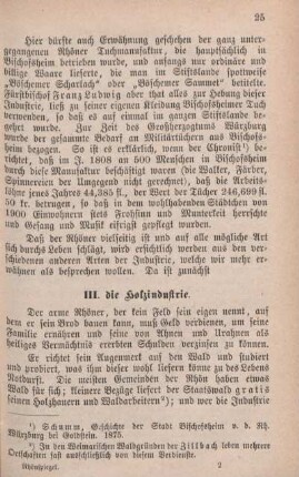 III. Die Holzindustrie.