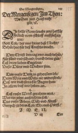 Der Morgensegen ...