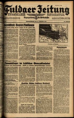 Ausgabe vom Samstag, den 06. September 1941.