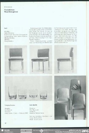 Stuhl SELENE : Produktideen/Neue Erzeugnisse