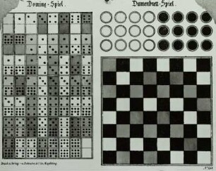 Domino- und Damebrettspiel (Magdeburger Bilderbogen Nr. 1188)