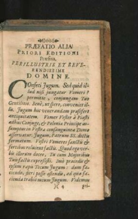 Praefatio Alia Priori Editioni Praefixa.
