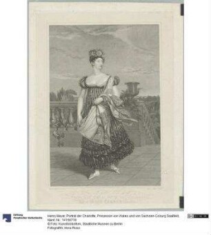 Porträt der Charlotte, Prinzessin von Wales und von Sachsen-Coburg Saalfeld