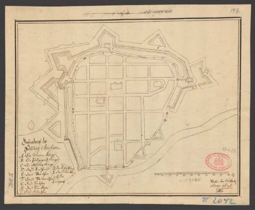 Grundriss der Festung Anclam