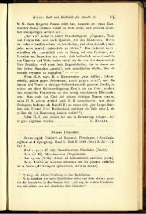 Neuere Literatur