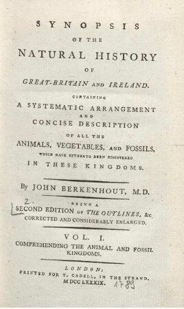 Vol. 1: Comprehending the Animal and Fossil Kingdoms