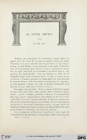 3. Pér. 18.1897: Le style empire sous Louis XV